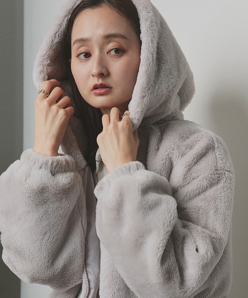 BEEDEN ビーデン アウター ジップアップフードファーブルゾン ZIP UP HOODED FUR BLOUSON – BEEDEN
