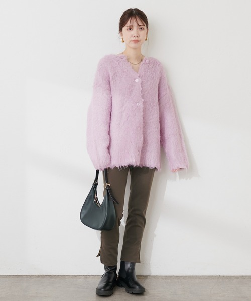 natural couture(ナチュラルクチュール)の「TCポンチ裏起毛スキニーパンツ(その他パンツ・レディース・アイボリー/ブラック/ブラウン・MEDIUM/SMALL)」の19枚目の写真