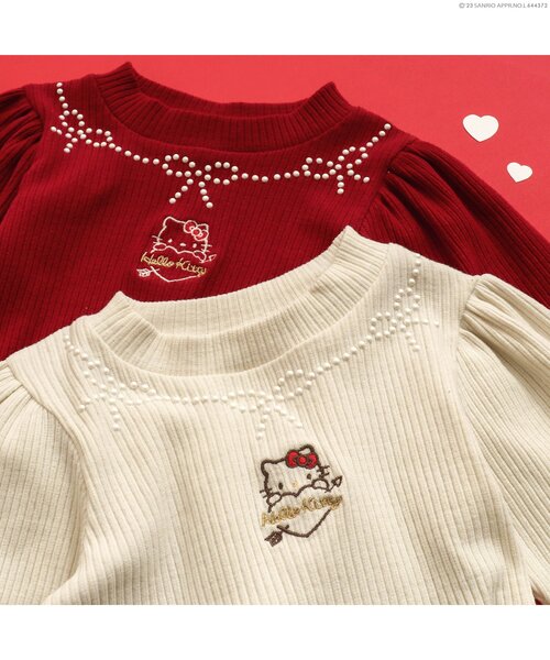 【きてぃ♡】sheller ペプラム　トップス セール】ハローキティペプラムフリルトップス（スウェット