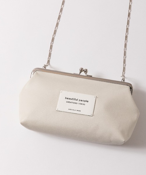 beautiful people（ビューティフルピープル）の「oblong clasp pouch（ポーチ・レディース・アイボリー/グレイッシュベージュ/グレー/ブラック/グリーン/ピンク・FREE）」の2枚目の写真