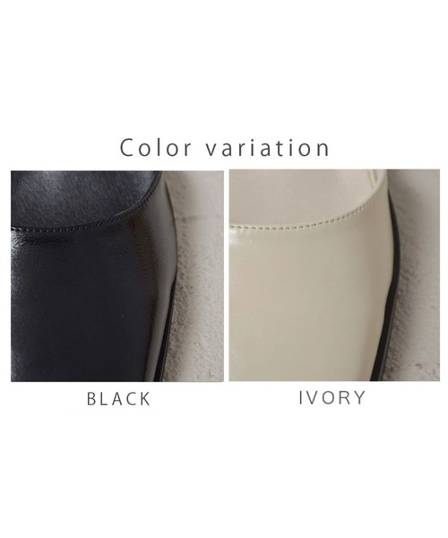 tukn.（トゥクン）の「【tukn.トゥクン】走れるパンプス ストラップパンプス/スクエアトゥパンプス 結婚式 二次会　パーティー セレモニーパンプス（パンプス・レディース・ブラック/アイボリー・23.5cm/23.0cm/24.0cm/24.5cm/24cm/22.5cm）」の8枚目の写真