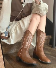 Futier land | スクエアトゥミドルウエスタンブーツ(ブーツ)