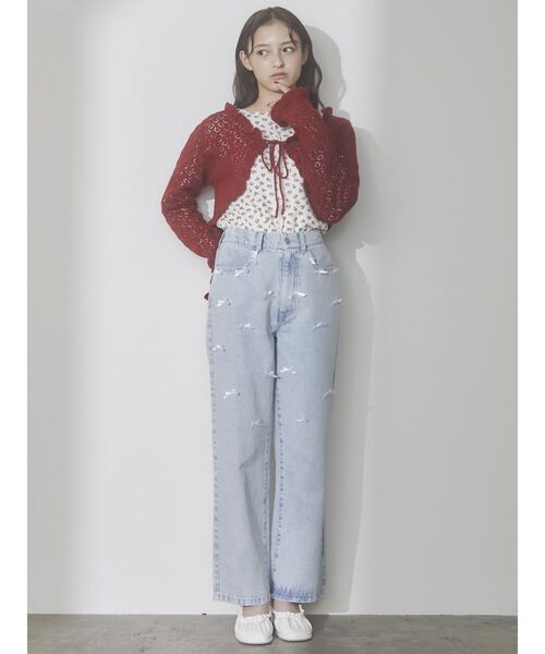 merry jenny（メリージェニー）の「カットアウトflowerサーマルtops（Tシャツ/カットソー・レディース・ライトブルー/ピンク・FREE）」の16枚目の写真