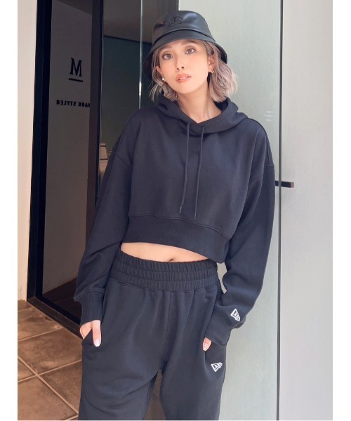 GYDA(ジェイダ)の「GYDA×NEWERA シ ョートスウェット パーカー(パーカー・レディース・アイボリー/ブラック・FREE)」の14枚目の写真