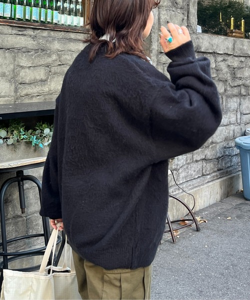 CPCM(シーピーシーエム)の「モヘアライクモチーフニット(ニット/セーター・メンズ・ネイビー/ブラック/オフホワイト・MEDIUM/LARGE)」の6枚目の写真