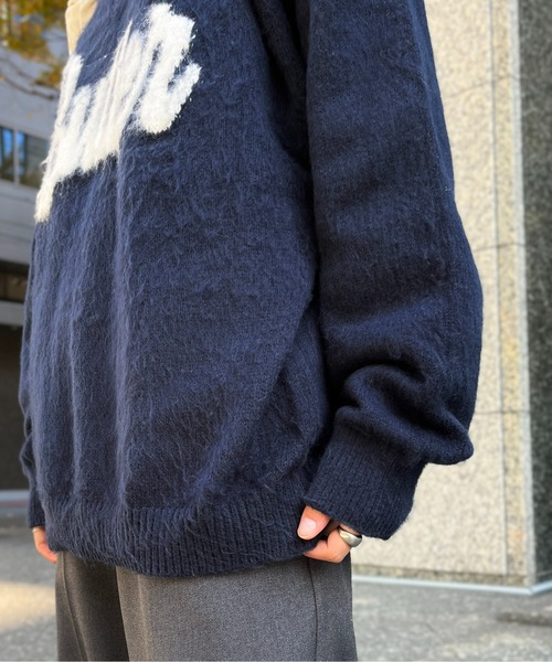 CPCM(シーピーシーエム)の「モヘアライクモチーフニット(ニット/セーター・メンズ・ネイビー/ブラック/オフホワイト・MEDIUM/LARGE)」の13枚目の写真