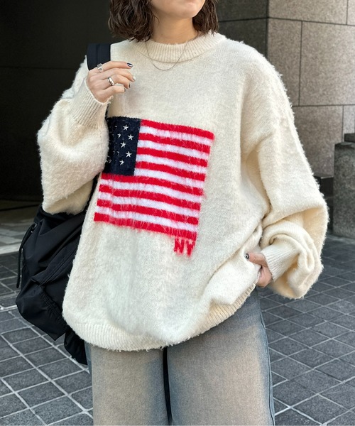 CPCM(シーピーシーエム)の「モヘアライクモチーフニット(ニット/セーター・メンズ・ネイビー/ブラック/オフホワイト・MEDIUM/LARGE)」の16枚目の写真