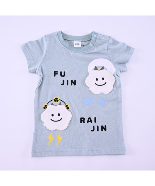 CHEEK ROOM（チークルーム）の「チークルーム 風神雷神Tシャツ（Tシャツ/カットソー・キッズ・アイボリー/ブラック/サックスブルー・80ｃｍ/90cm/110cm/100cm/120cm/130cm）」の3枚目の写真