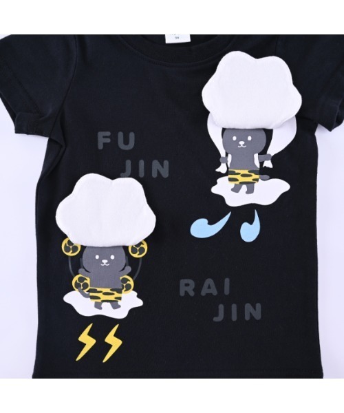 CHEEK ROOM（チークルーム）の「チークルーム 風神雷神Tシャツ（Tシャツ/カットソー・キッズ・アイボリー/ブラック/サックスブルー・80ｃｍ/90cm/110cm/100cm/120cm/130cm）」の8枚目の写真