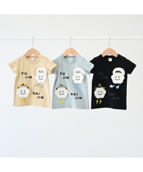 CHEEK ROOM（チークルーム）の「チークルーム 風神雷神Tシャツ（Tシャツ/カットソー・キッズ・アイボリー/ブラック/サックスブルー・80ｃｍ/90cm/110cm/100cm/120cm/130cm）」の7枚目の写真