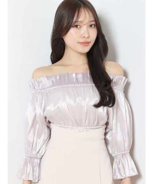 MERCURYDUO(マーキュリーデュオ)の「オフショルヘムバルーンブラウス(シャツ/ブラウス・レディース・サーモンピンク/ラベンダー/オフホワイト・FREE)」の9枚目の写真