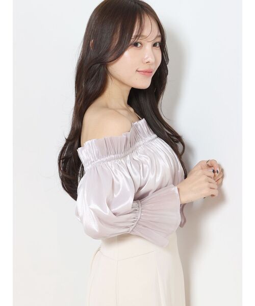 MERCURYDUO(マーキュリーデュオ)の「オフショルヘムバルーンブラウス(シャツ/ブラウス・レディース・サーモンピンク/ラベンダー/オフホワイト・FREE)」の10枚目の写真