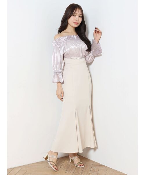 MERCURYDUO(マーキュリーデュオ)の「オフショルヘムバルーンブラウス(シャツ/ブラウス・レディース・サーモンピンク/ラベンダー/オフホワイト・FREE)」の12枚目の写真