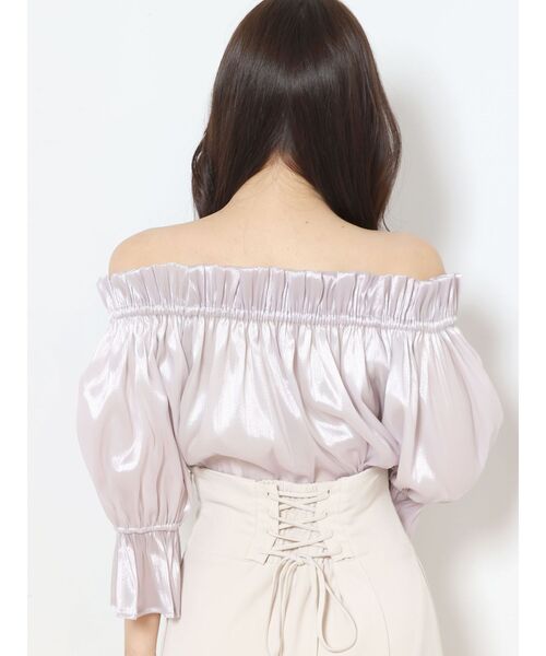 MERCURYDUO(マーキュリーデュオ)の「オフショルヘムバルーンブラウス(シャツ/ブラウス・レディース・サーモンピンク/ラベンダー/オフホワイト・FREE)」の13枚目の写真