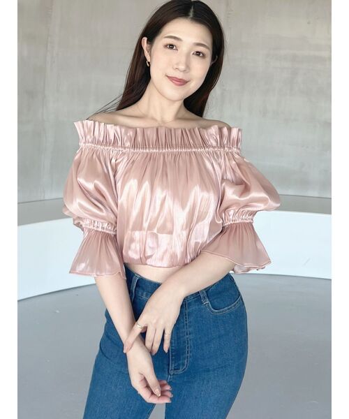 MERCURYDUO(マーキュリーデュオ)の「オフショルヘムバルーンブラウス(シャツ/ブラウス・レディース・サーモンピンク/ラベンダー/オフホワイト・FREE)」の15枚目の写真