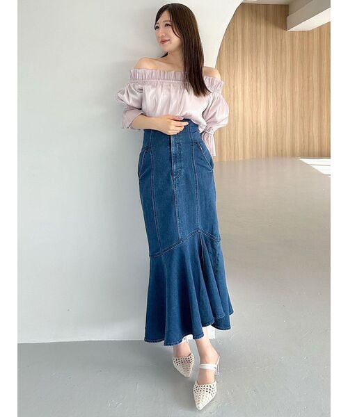 MERCURYDUO(マーキュリーデュオ)の「オフショルヘムバルーンブラウス(シャツ/ブラウス・レディース・サーモンピンク/ラベンダー/オフホワイト・FREE)」の16枚目の写真