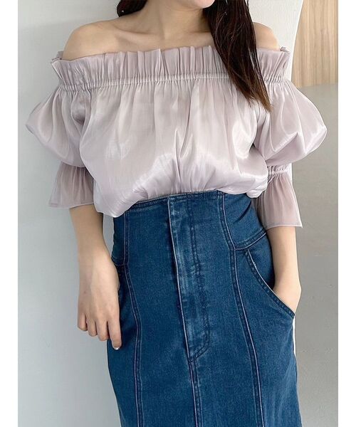 MERCURYDUO(マーキュリーデュオ)の「オフショルヘムバルーンブラウス(シャツ/ブラウス・レディース・サーモンピンク/ラベンダー/オフホワイト・FREE)」の19枚目の写真