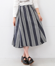 BEAMS BOY | BEAMS BOY / インディゴ ストライプ サーキュラー②(スカート)