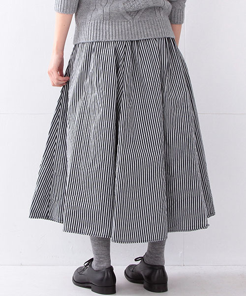 BEAMS BOY（ビームスボーイ）の「BEAMS BOY / インディゴ ストライプ サーキュラー②（スカート・レディース・ブルー/インディゴブルー/ネイビー・ONE SIZE）」の12枚目の写真