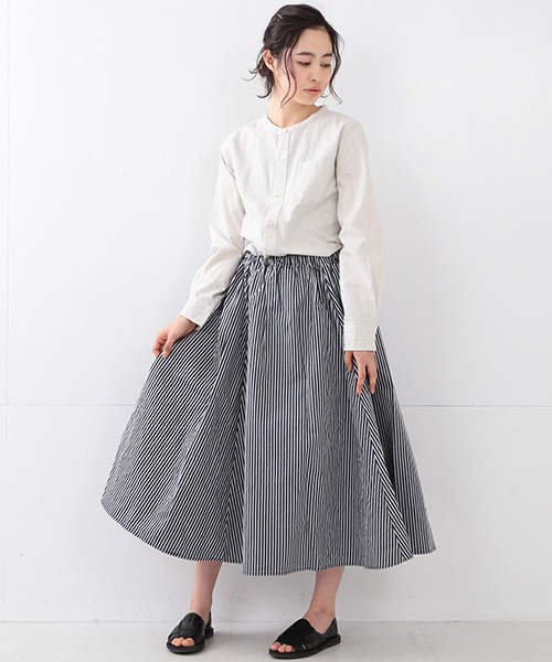 BEAMS BOY（ビームスボーイ）の「BEAMS BOY / インディゴ ストライプ サーキュラー②（スカート・レディース・ブルー/インディゴブルー/ネイビー・ONE SIZE）」の19枚目の写真