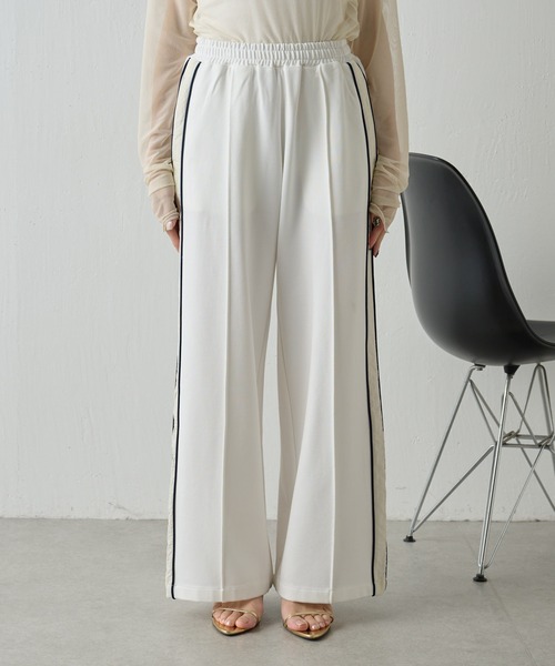 COLLAGE GALLARDAGALANTE（コラージュガリャルダガランテ）の「トラックパンツ/セットアップ可（その他パンツ・レディース・ホワイト/ネイビー・FREE）」の20枚目の写真