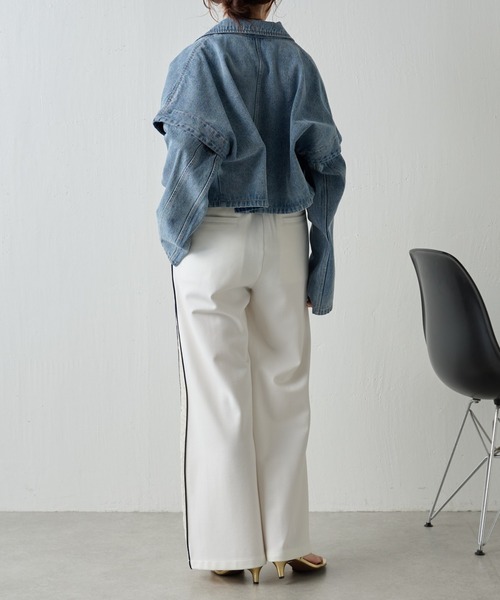 COLLAGE GALLARDAGALANTE（コラージュガリャルダガランテ）の「トラックパンツ/セットアップ可（その他パンツ・レディース・ホワイト/ネイビー・FREE）」の15枚目の写真