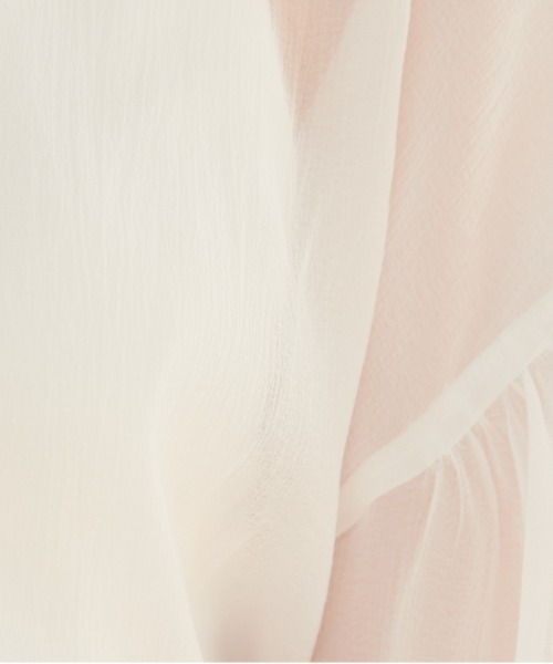 ANGIE（アンジー）の「ギャザー バルーンスリーブ シアーブラウス（シャツ/ブラウス・レディース・ライトグレー/ホワイト/ブラック/アイボリー・FREE）」の13枚目の写真