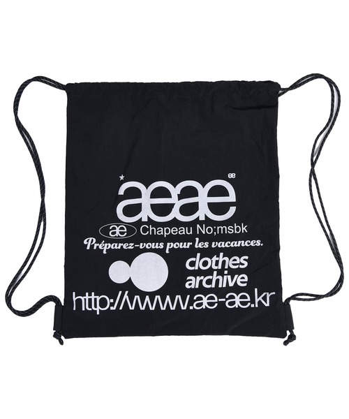 aeae（エーイーエーイー）の「WebLogo Gym Sack（ショルダーバッグ・メンズ・シルバー/ブラック/チャコール・FREE）」の6枚目の写真