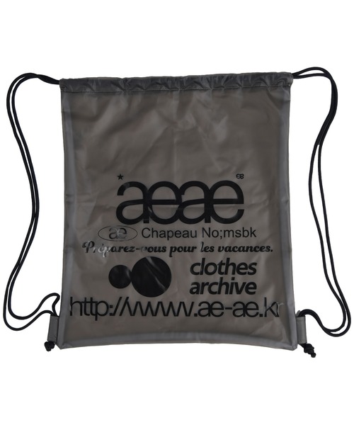 aeae（エーイーエーイー）の「WebLogo Gym Sack（ショルダーバッグ・メンズ・シルバー/ブラック/チャコール・FREE）」の7枚目の写真