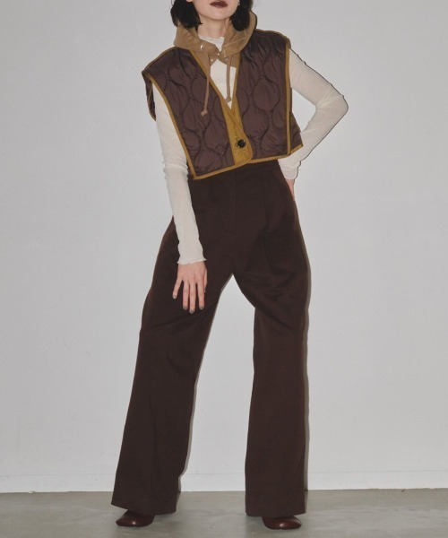 TODAYFUL(トゥデイフル)の「TODAYFUL Peachskin Tuck Trousers 12320719(スラックス・レディース・ブラウン/オフホワイト/ブラック・36)」の14枚目の写真