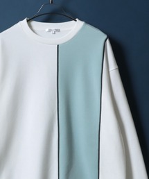 ANPAS | Ponte Fabric Color Switching Design Sweatshirt/ポンチ 配色切替 オーバーサイズ トレーナー スウェットトップス(スウェット)