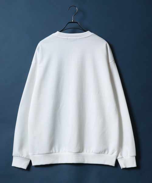 ANPAS(アンパス)の「Ponte Fabric Color Switching Design Sweatshirt/ポンチ 配色切替 オーバーサイズ トレーナー スウェットトップス(スウェット・メンズ・ブラック系その他2/ホワイト系その他2/ブラック系その他/ホワイト系その他・M/L)」の5枚目の写真
