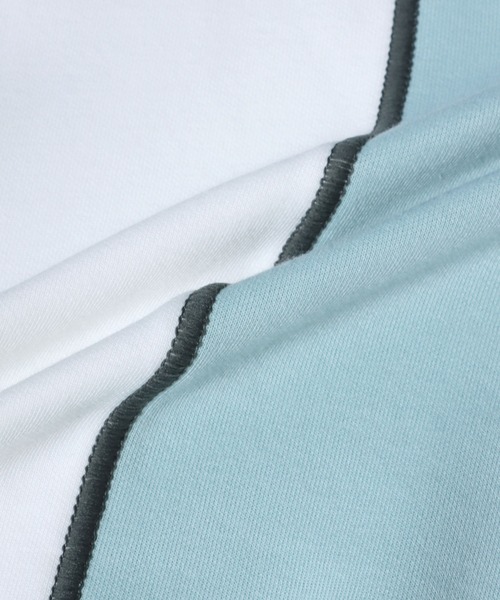 ANPAS(アンパス)の「Ponte Fabric Color Switching Design Sweatshirt/ポンチ 配色切替 オーバーサイズ トレーナー スウェットトップス(スウェット・メンズ・ブラック系その他2/ホワイト系その他2/ブラック系その他/ホワイト系その他・M/L)」の8枚目の写真