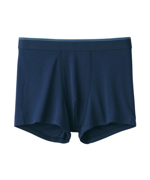 無印良品(ムジルシリョウヒン)の「紳士 なめらか 前閉じローライズボクサーパンツ(ボクサーパンツ・メンズ・スモーキーグリーン系1/ネイビー系7/ダークグリーン/ライトグリーン/ダークグレー/ブルー/ネイビー系/ダークグリーン系1/ブラック・M/L/XL/S)」の8枚目の写真