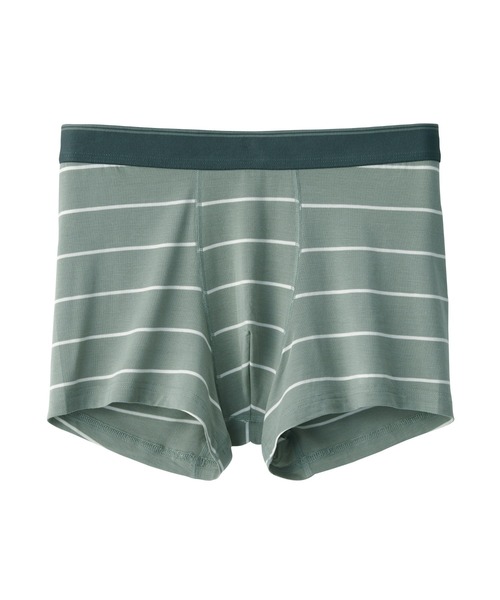無印良品(ムジルシリョウヒン)の「紳士 なめらか 前閉じローライズボクサーパンツ(ボクサーパンツ・メンズ・スモーキーグリーン系1/ネイビー系7/ダークグリーン/ライトグリーン/ダークグレー/ブルー/ネイビー系/ダークグリーン系1/ブラック・M/L/XL/S)」の6枚目の写真