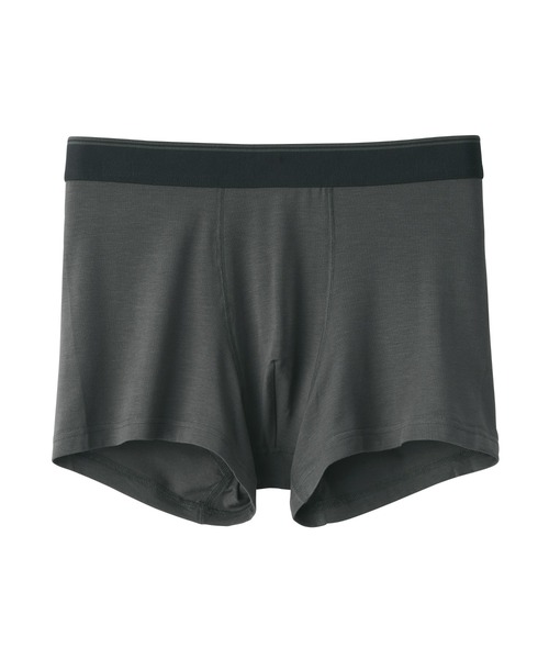 無印良品(ムジルシリョウヒン)の「紳士 なめらか 前閉じローライズボクサーパンツ(ボクサーパンツ・メンズ・スモーキーグリーン系1/ネイビー系7/ダークグリーン/ライトグリーン/ダークグレー/ブルー/ネイビー系/ダークグリーン系1/ブラック・M/L/XL/S)」の3枚目の写真