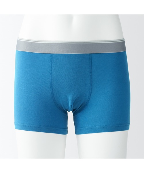 無印良品(ムジルシリョウヒン)の「紳士 なめらか 前閉じローライズボクサーパンツ(ボクサーパンツ・メンズ・スモーキーグリーン系1/ネイビー系7/ダークグリーン/ライトグリーン/ダークグレー/ブルー/ネイビー系/ダークグリーン系1/ブラック・M/L/XL/S)」の11枚目の写真