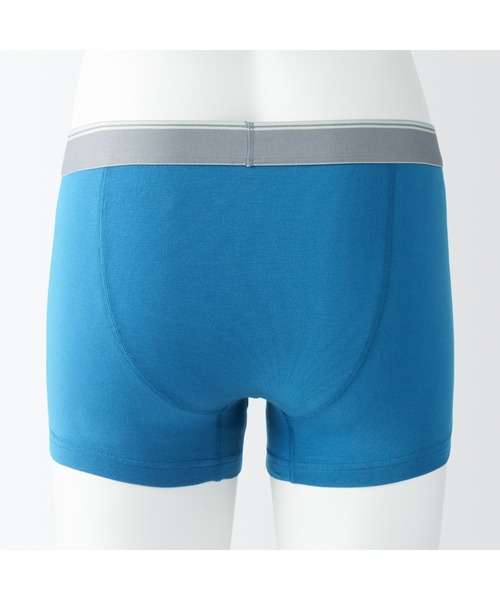 無印良品(ムジルシリョウヒン)の「紳士 なめらか 前閉じローライズボクサーパンツ(ボクサーパンツ・メンズ・スモーキーグリーン系1/ネイビー系7/ダークグリーン/ライトグリーン/ダークグレー/ブルー/ネイビー系/ダークグリーン系1/ブラック・M/L/XL/S)」の13枚目の写真