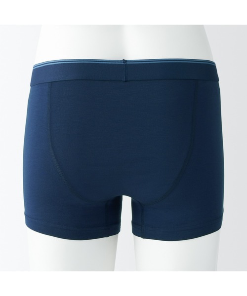 無印良品(ムジルシリョウヒン)の「紳士 なめらか 前閉じローライズボクサーパンツ(ボクサーパンツ・メンズ・スモーキーグリーン系1/ネイビー系7/ダークグリーン/ライトグリーン/ダークグレー/ブルー/ネイビー系/ダークグリーン系1/ブラック・M/L/XL/S)」の17枚目の写真