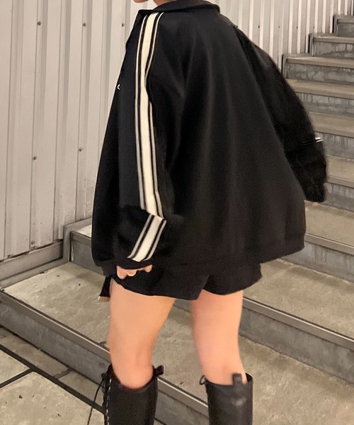 STRAY SHEEP(ストレイシープ)の「【STRAY SHEEP/ストレイシープ】メンズトラックジャケット/ブルゾン(ブルゾン・レディース・ブラック・MEDIUM/LARGE)」の4枚目の写真