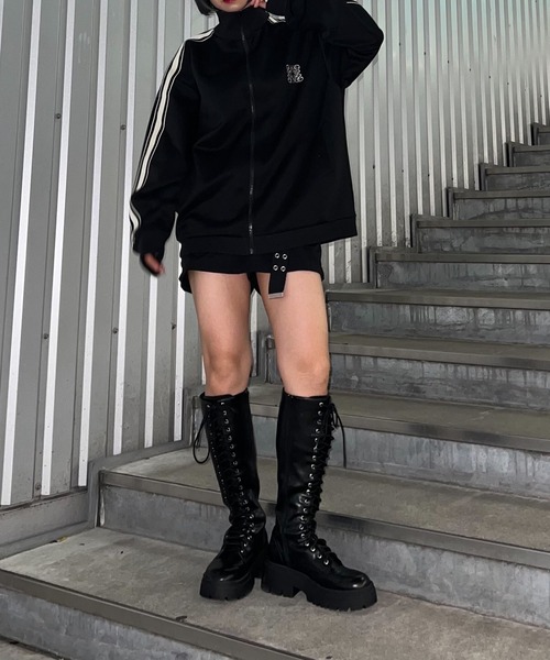 STRAY SHEEP(ストレイシープ)の「【STRAY SHEEP/ストレイシープ】メンズトラックジャケット/ブルゾン(ブルゾン・レディース・ブラック・MEDIUM/LARGE)」の10枚目の写真