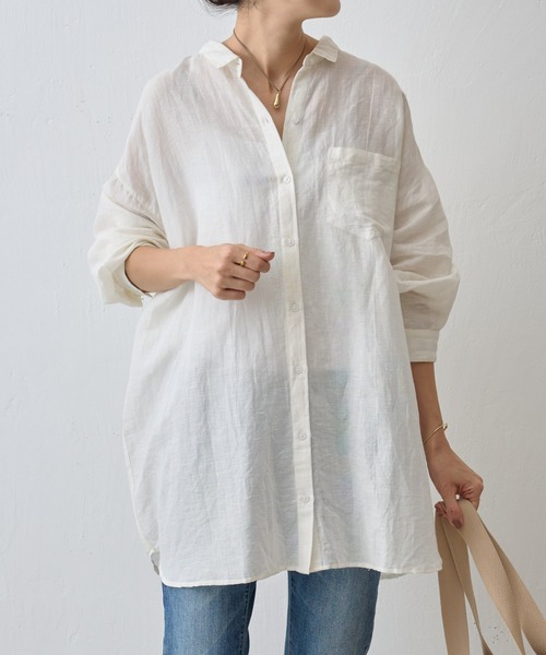 限定値下げビアズリーbeardsley新品2024SSリネンコットンルーズシャツ BEARDSLEY（ビアズリー）の「リネンコットンルーズシャツ