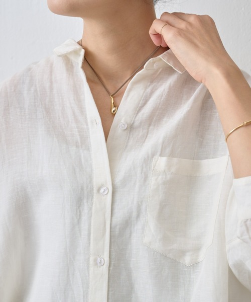 限定値下げビアズリーbeardsley新品2024SSリネンコットンルーズシャツ BEARDSLEY（ビアズリー）の「リネンコットンルーズシャツ