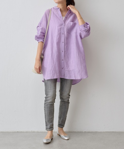 限定値下げビアズリーbeardsley新品2024SSリネンコットンルーズシャツ BEARDSLEY（ビアズリー）の「リネンコットンルーズシャツ