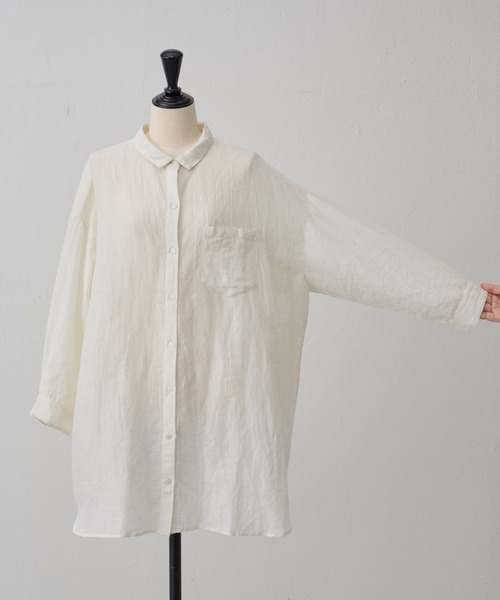 限定値下げビアズリーbeardsley新品2024SSリネンコットンルーズシャツ 限定値下げビアズリーbeardsley新品2024SSリネンコットンルーズ