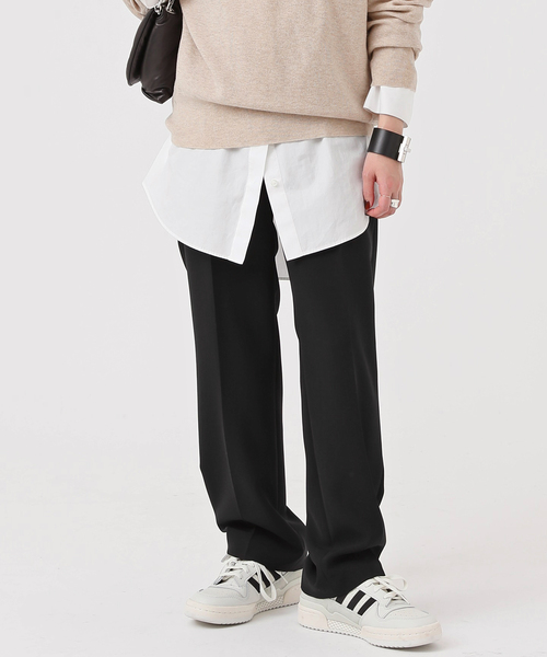 AP STUDIO（エーピーストゥディオ）の「ダブルクロスパンツ（スラックス・レディース・ブラック・38/36/34/40）」の5枚目の写真