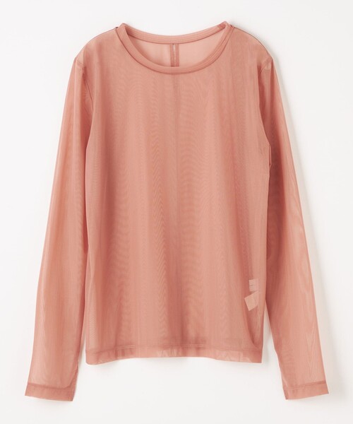 green label relaxing（グリーンレーベルリラクシング）の「ハイメッシュ チュール クルーネック プルオーバー（Tシャツ/カットソー・レディース・ホワイト/ベージュ/オリーブ/ダークグレー/ブラック・FREE）」の18枚目の写真