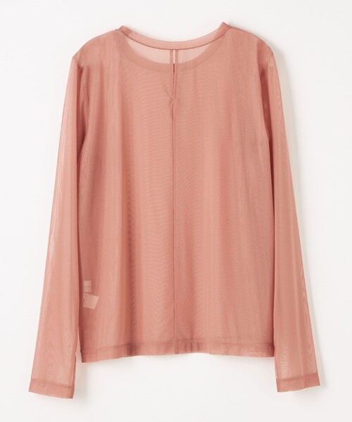 green label relaxing（グリーンレーベルリラクシング）の「ハイメッシュ チュール クルーネック プルオーバー（Tシャツ/カットソー・レディース・ホワイト/ベージュ/オリーブ/ダークグレー/ブラック・FREE）」の17枚目の写真