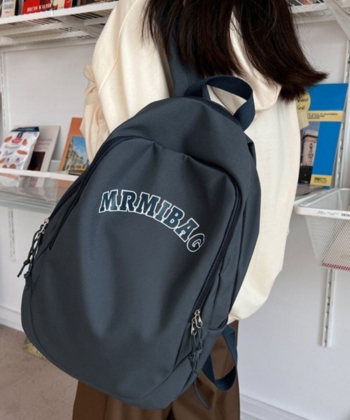 Miniministore(ミニミニストア)の「大容量リュック 通勤通学 男女兼用バッグ(バックパック/リュック・レディース・アイボリー/ブラック/ネイビー/ピンク/ワインレッド・FREE)」の3枚目の写真