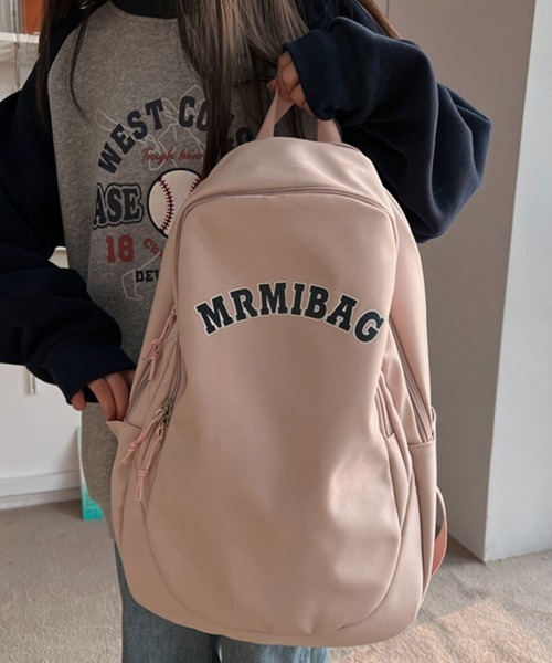 Miniministore(ミニミニストア)の「大容量リュック 通勤通学 男女兼用バッグ(バックパック/リュック・レディース・アイボリー/ブラック/ネイビー/ピンク/ワインレッド・FREE)」の4枚目の写真